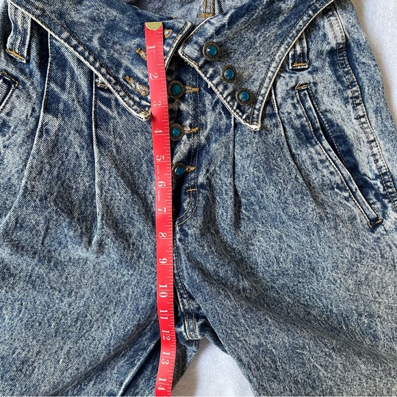 RIO by Stephen Mardon Vintage 80s Fold-over Waist Acid Wash Jeans Size 5 - Picture 10 of 14